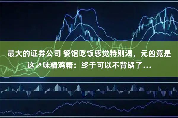 最大的证券公司 餐馆吃饭感觉特别渴，元凶竟是这↗味精鸡精：终于可以不背锅了…